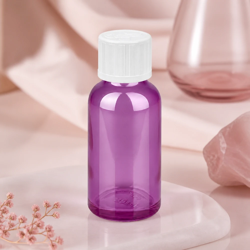 30ml Tropfflasche 1.2mm weiß Standard Kindersicher PurpleLine.UT18/30 Praktische Tropfflasche 30ml für Aromatherapie Seren und flüssige Nahrungsergänzungsmittel