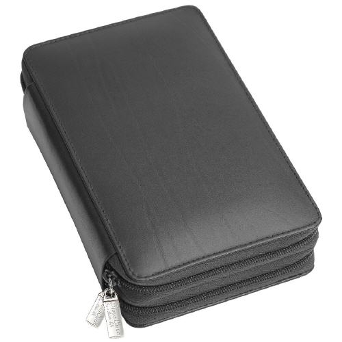 Lederetui schwarz für 136 Gläser ø 8-10mm FloraCura Lederetui schwarz für 136 Gläser ø 8-10mm FloraCura