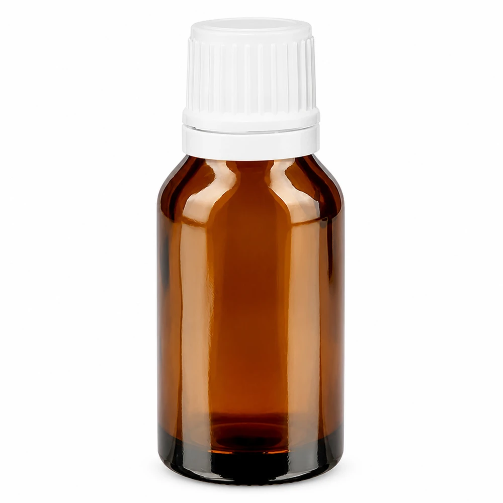 15ml Tropfflasche Braunglas mit weißem Kindersicherheitsverschluss für Pharmazeutika