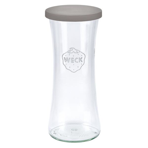 700ml Delikatessenglas mit Silikondeckel grau