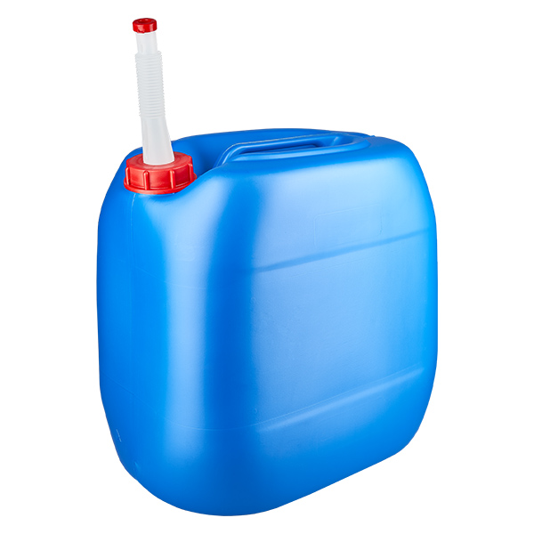 Kanister 30 Liter blau mit Auslaufrohr Flex Kanister 30 Liter blau mit Auslaufrohr Flex