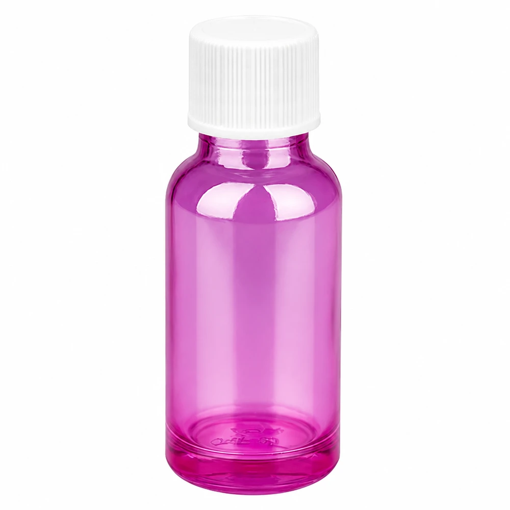 20ml Flasche 11mm Schraubverschluss weiss Standard PurpleLine UT18/20 Kompakte 20ml Flasche für Aromatherapie und DIY Kosmetik in elegantem Violett