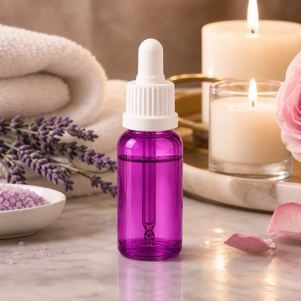 20ml Pipettenflasche weiss Originalität Schraubverschlusserschluss PurpleLine UT18/20 20ml Pipettenflasche Purple Line mit UT18/20 Gewinde für sichere Aufbewahrung