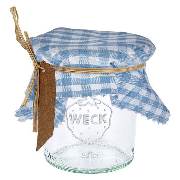Stoff Schmuckdeckchen hellblau-kariert 12cm eckig Stoff Schmuckdeckchen hellblau-kariert 12cm eckig