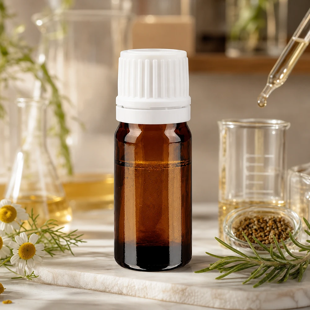 Apothekenflasche braun 5ml Schraubverschluss weiß Originalitätsverschluss Miniatur Apothekerflasche 5ml Bernsteinglas OV weiß 11mm für Naturkosmetik und Heilkräuter