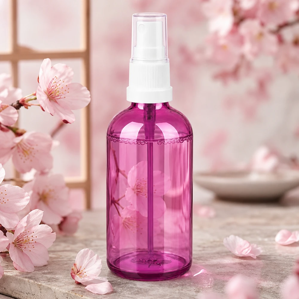100ml Sprayflasche weiss/transparent Standard PurpleLine UT18/100 Nachfüllbare 100ml Sprayflasche in trendigem Lila für Zero Waste Beauty Routine