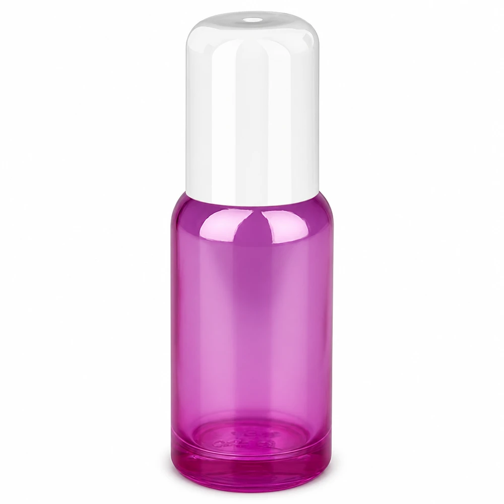 20ml Roll-On Flasche weiss Standard PurpleLine UT18/20 Roll-On Flasche 20ml PurpleLine in elegantem Lila-Design mit weissem Deckel