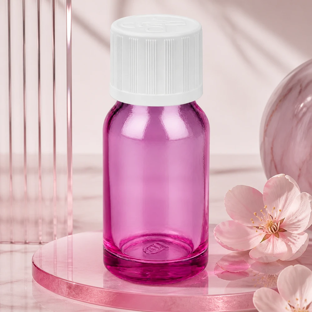 10ml Flasche 11mm Schraubverschluss weiß Standard Kindersicher PurpleLine UT18/10 Premium 10ml Flasche in lila mit STD Verschluss perfekt für Reise und unterwegs