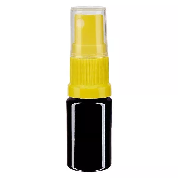 Apothekenflasche violett 5ml Sprayaufsatz gelb