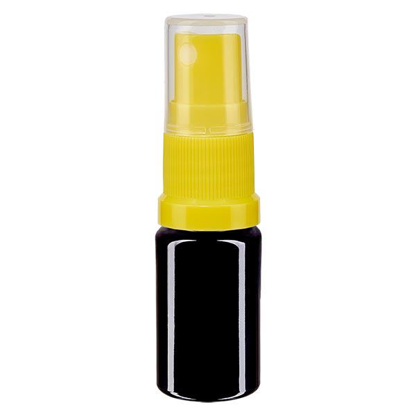 Apothekenflasche violett 5ml Sprayaufsatz gelb Apothekenflasche violett 5ml Sprayaufsatz gelb