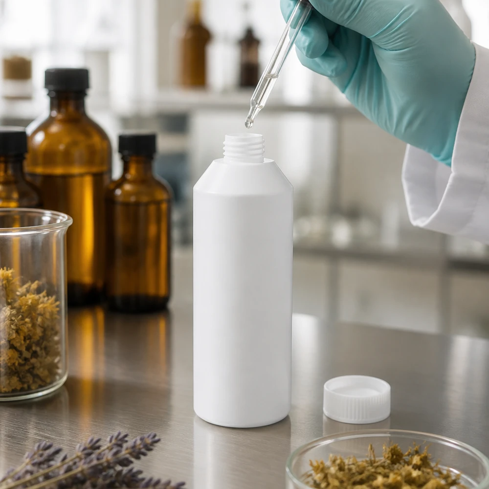 Apothekenflasche 250ml HDPE lebensmittelecht chemikalienbeständig ohne Verschluss
