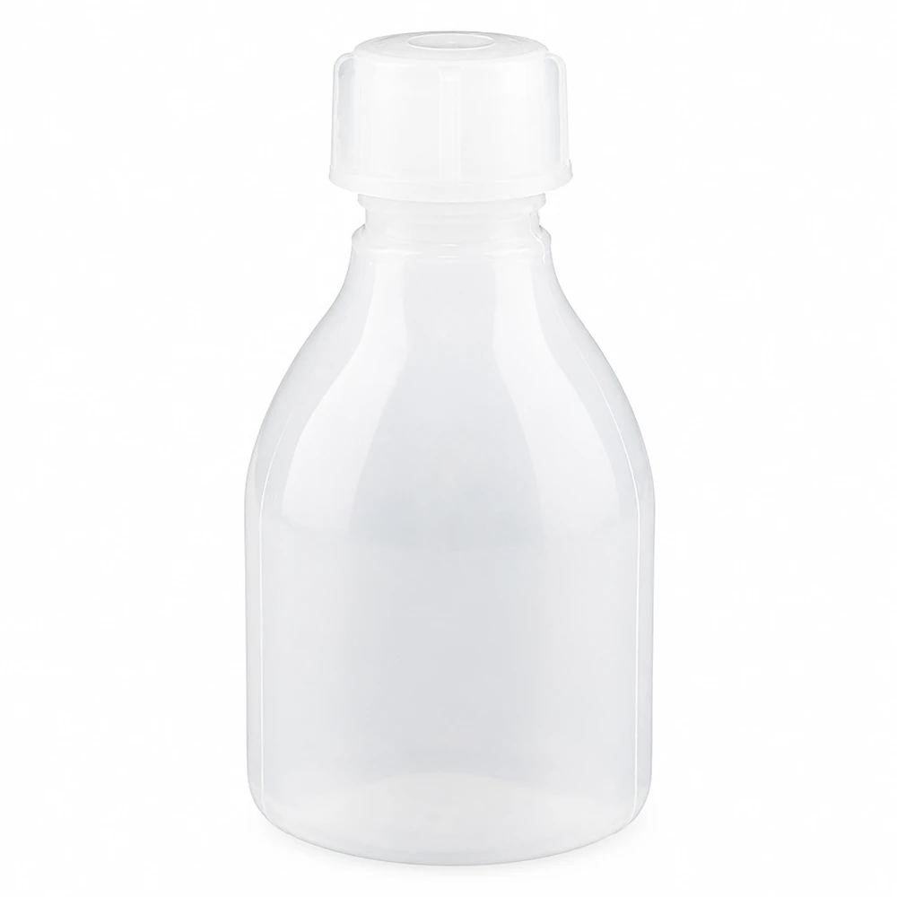 Weiße HDPE Enghals Laborflasche 30ml mit kindersicherem Schraubverschluss