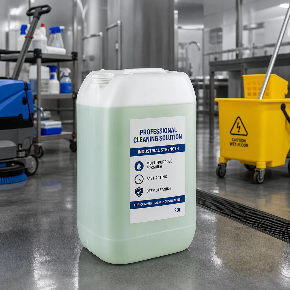 Kanister 15 Liter ohne Verschluss Robuster 15 Liter Kanister ohne Verschluss für gewerbliche Reinigungsmittel in professioneller Umgebung