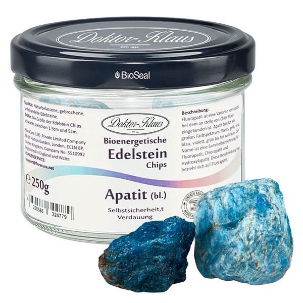 Blauer Apatit Natur Edelsteine Doktor-Kl. noWaste