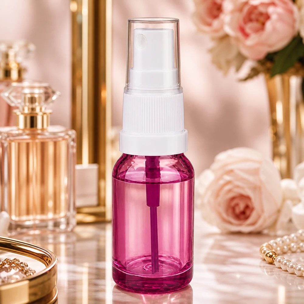 10ml Sprayflasche weiss/transparent Standard PurpleLine UT18/10 Kompakte Sprayflasche 10ml mit transparentem Lila Farbton perfekt für mobile Beauty Routine