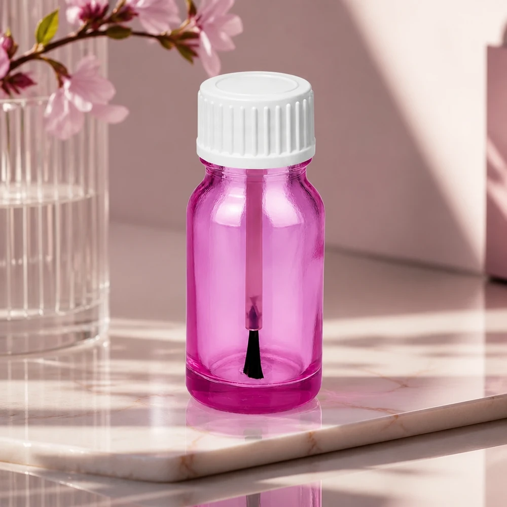 10ml Pinselflasche weiss Standard PurpleLine UT18/10 10ml Pinselflasche weiss STD PurpleLine UT18/10 mit auslaufsicherem Verschluss für Nagellack