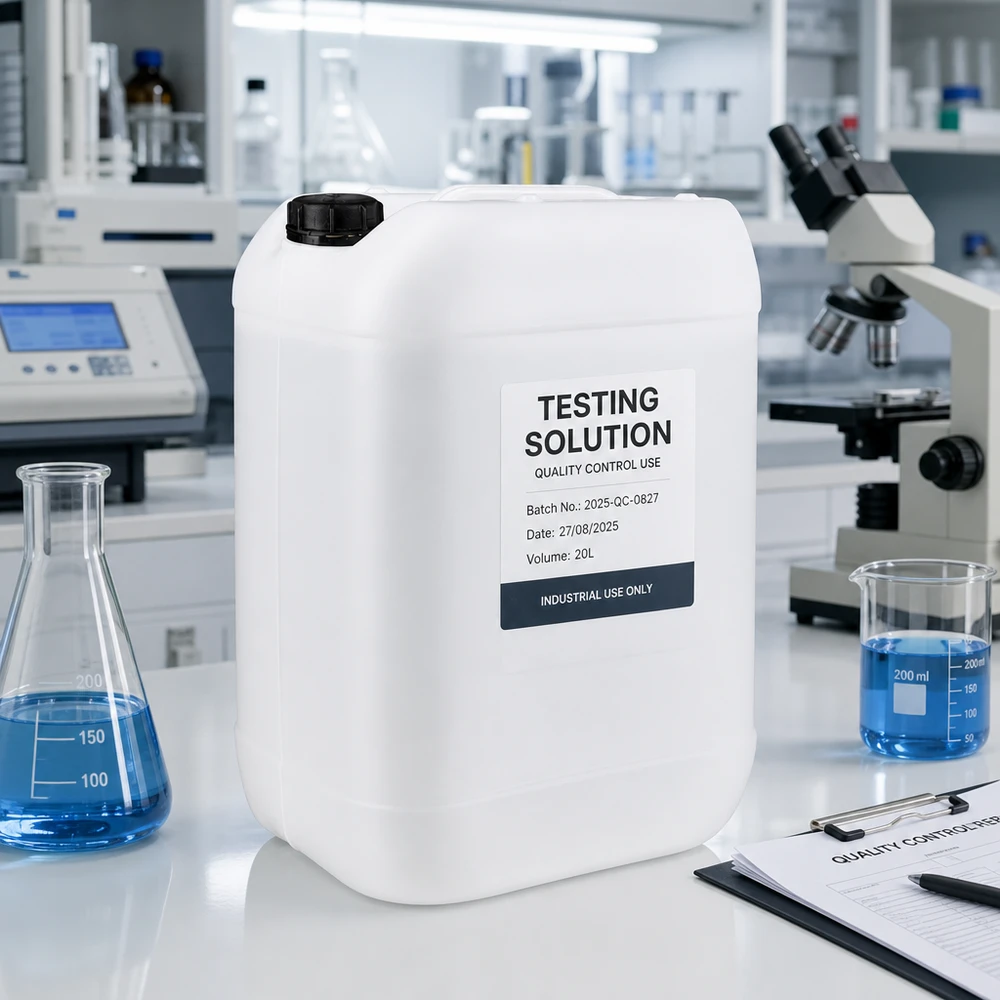 Stapelbarer 25 Liter Kanister mit Schraubverschluss für industrielle Testsolutions