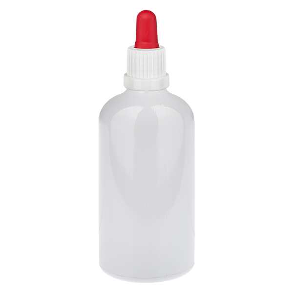 100ml Pipettenflasche weiß/rot Originalitätsverschluss WhiteLine UT18/100