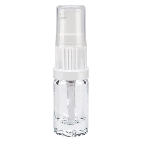 Apothekenflasche klar 5ml Lotionspumpe weiß Standard Apothekenflasche klar 5ml Lotionspumpe weiß Standard