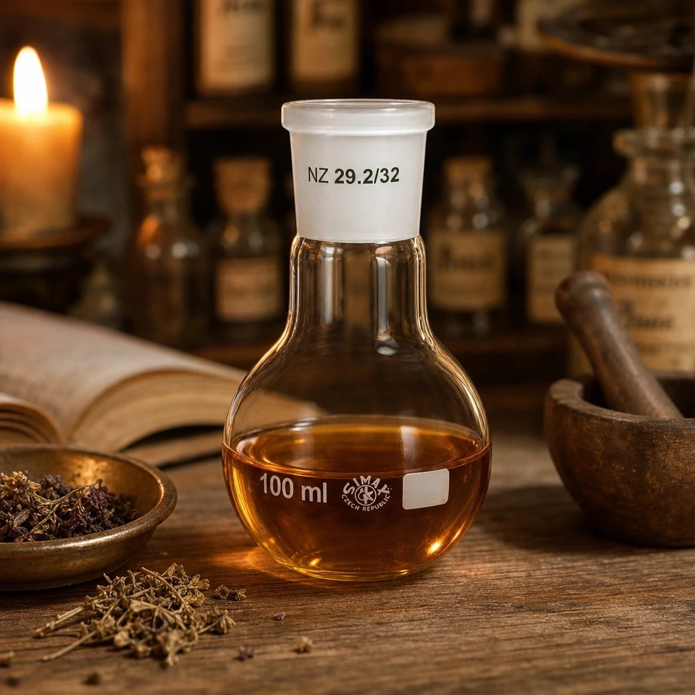 Dickwandiger Glaskolben 100ml mit robustem 29/32 Schliff für Hochtemperatur-Anwendungen