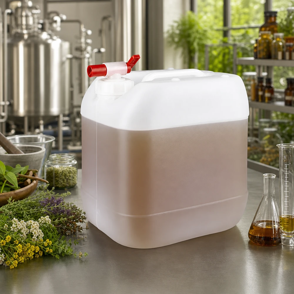 Kanister 15 Liter mit Auslaufhahn Lebensmittelechter 15 Liter Kanister mit Zapfhahn für die Abfüllung ätherischer Öle und Pflanzenauszüge