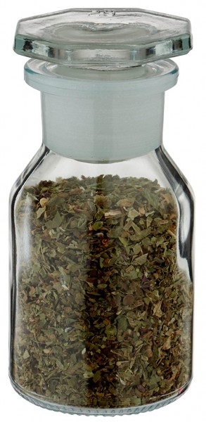 Gewürzglas Idee: 50 ml Steilbrustflasche Weithals Klarglas Gewürzglas Idee: 50 ml Steilbrustflasche Weithals Klarglas