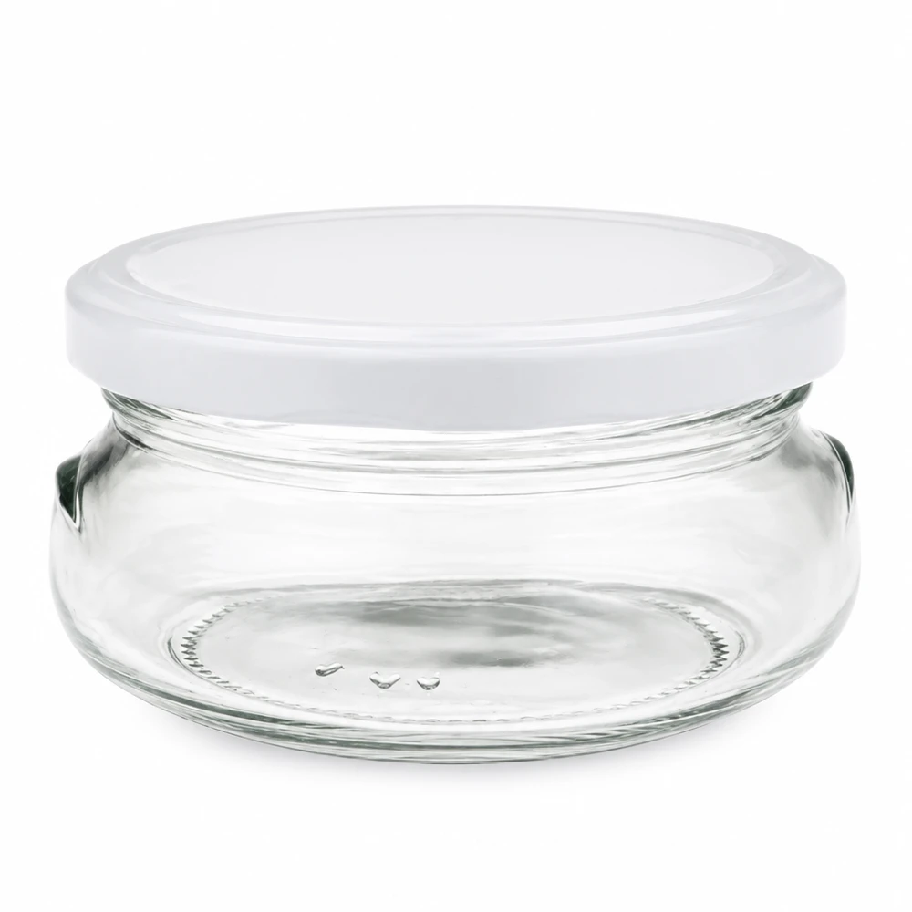 120ml Terrinenglas mit BasicSeal Deckel weiß UNiTWIST 120ml Terrinenglas mit weißem BasicSeal Deckel für Einmachen und Aufbewahrung von Lebensmitteln