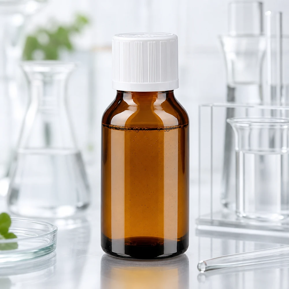 Apothekenflasche braun 15ml Schraubverschluss weiß Kindersicherung Standard UV-Schutz Braunglasflasche 15ml mit weißem Schraubdeckel für ätherische Öle und Tinkturen