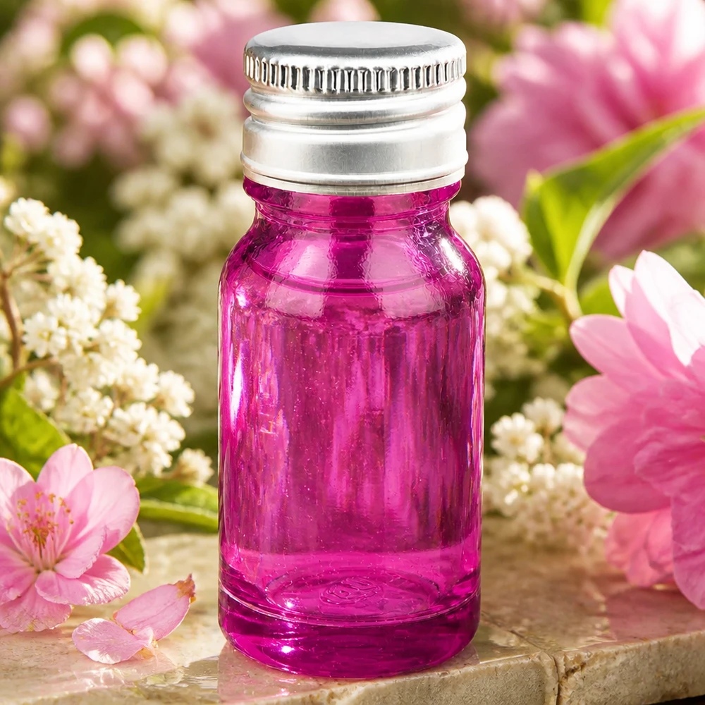 10ml Flasche 11mm Schraubverschluss Alu-Silberer Standard PurpleLine.UT18/10 10ml Flasche aus UV-schützendem violettem Glas mit praktischem 11mm Schraubverschluss