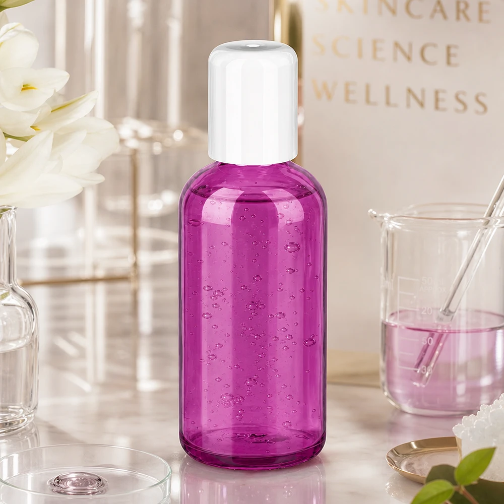 100ml Roll-On Flasche weiss Standard PurpleLine UT18/100 Stilvolle violette 100ml Glasflasche mit weißem Deckel für DIY Kosmetik und natürliche Pflegeprodukte