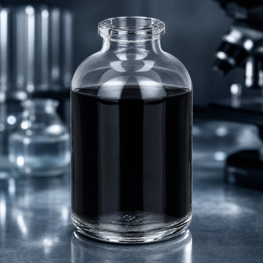 Injektionsflasche Klarglas 50ml Sterile Injektionsflasche 50ml Klarglas zur pharmazeutischen Lagerung dunkler Wirkstoffe