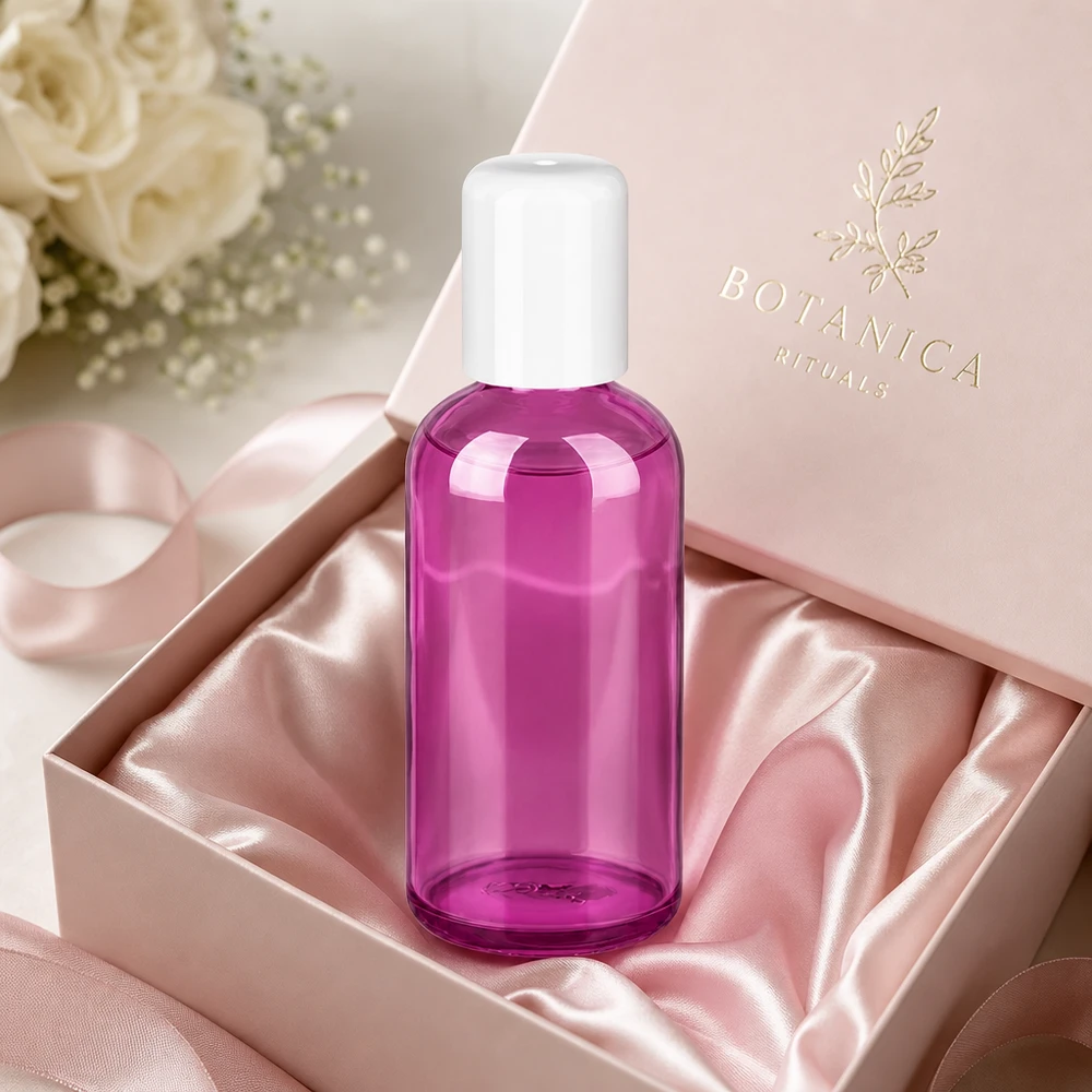 100ml Roll-On Flasche weiss Standard PurpleLine UT18/100 Elegante 100ml Roll-On Glasflasche in Purple für präzise Applikation von Parfum und Essenzen