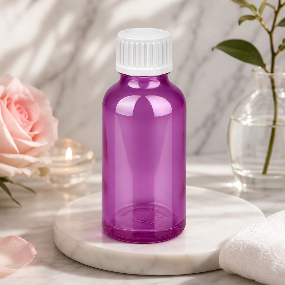 30ml Tropfflasche 0.9mm weiss Standard PurpleLine. UT18/30 30ml Tropfflasche Purple transparent ideal für Reise und unterwegs dosieren
