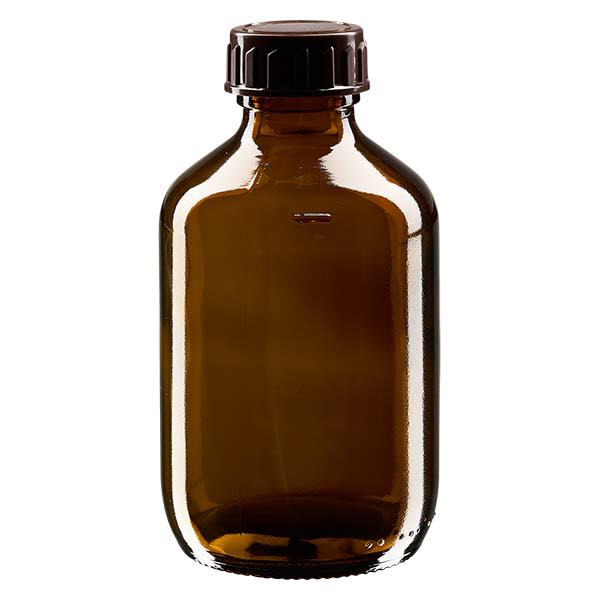 200ml Medizinflasche braun, mit Verschluss braun ApoGlas 200ml Medizinflasche braun, mit Verschluss braun ApoGlas