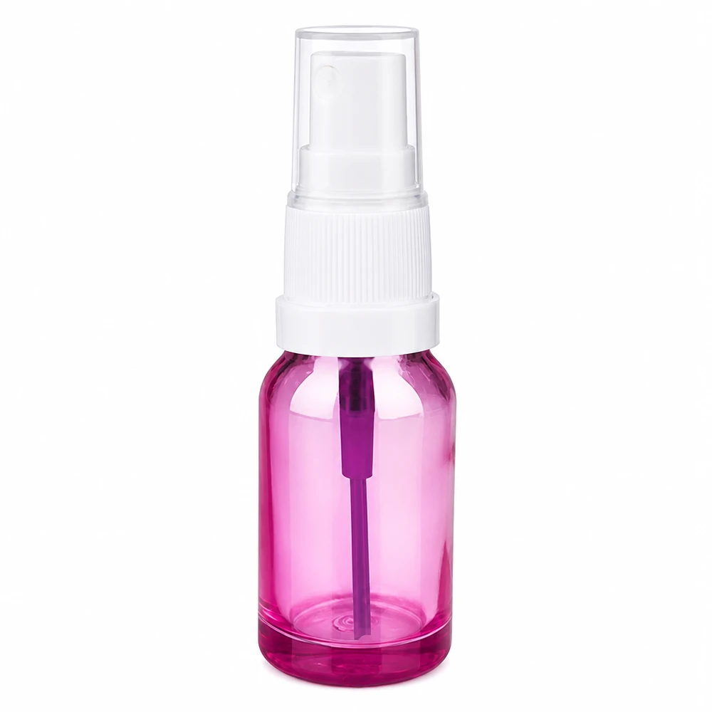 10ml Sprayflasche weiss/transparent Standard PurpleLine UT18/10 Kompakte 10ml Pumpflasche in Purple-Design perfekt für DIY-Kosmetik und Seren