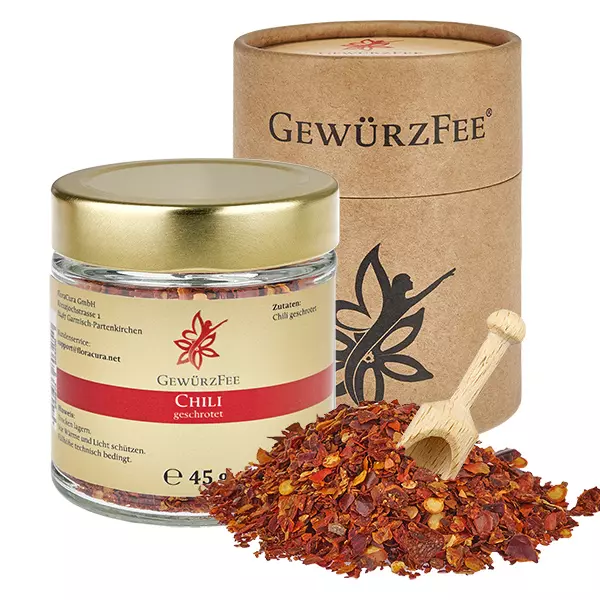 Chili geschrotet im Schraubglas Gewürzfee Chili geschrotet im Schraubglas Gewürzfee