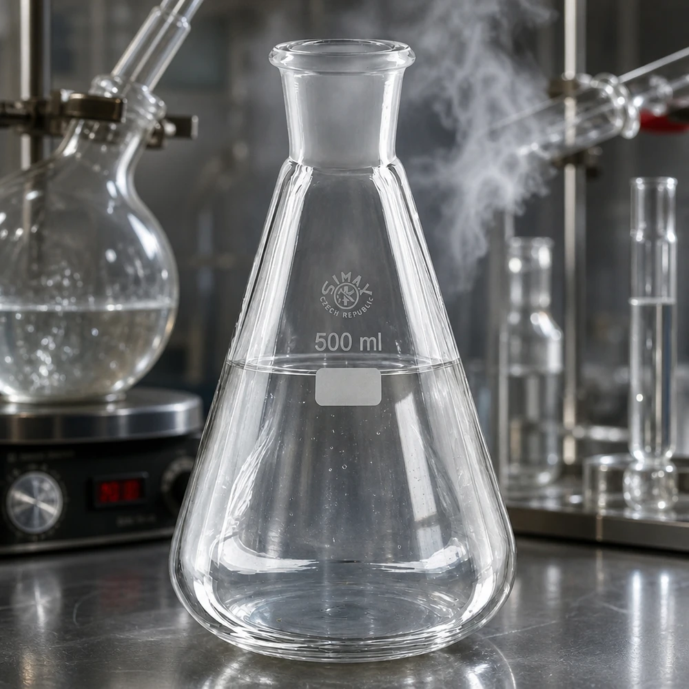 Erlenmeyerkolben 500ml mit Normschliff (29/32) Klassischer Erlenmeyerkolben 500ml mit konischer Form und Normschliff 29/32