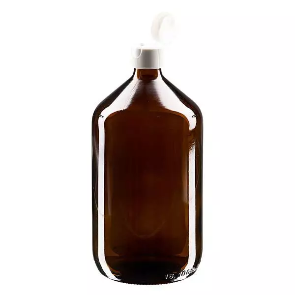 1000ml Medizinflasche braun, mit Klappverschluss ApoGlas 1000ml Medizinflasche braun, mit Klappverschluss ApoGlas