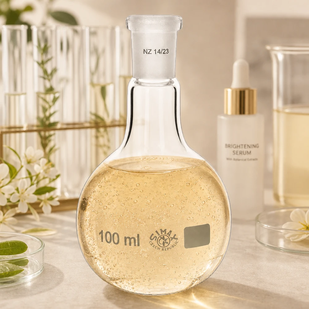 Glaskolben 100ml mit weitem Boden und engem Hals Normschliff 14/23 für Destillation