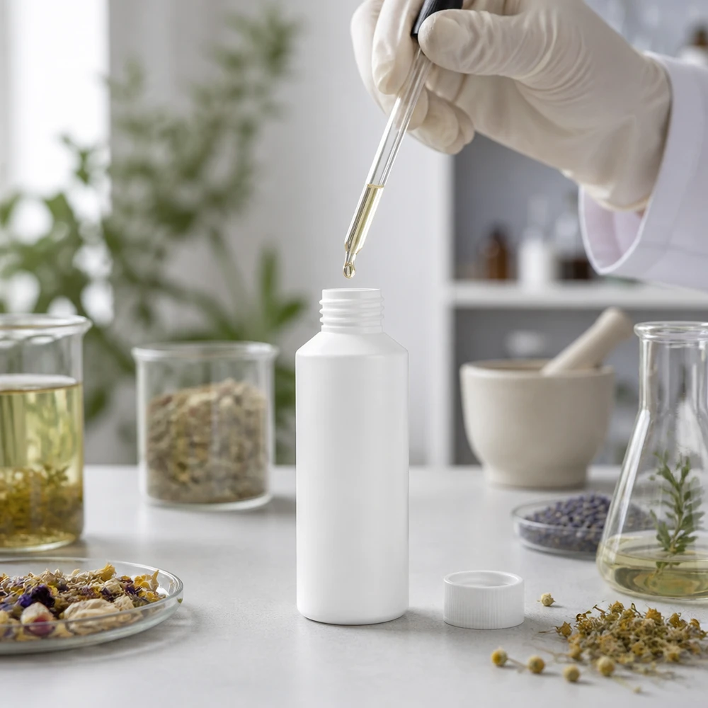 Robuste Kunststoffflasche 100ml HDPE weiß mit Gewindeöffnung für Laborflüssigkeiten
