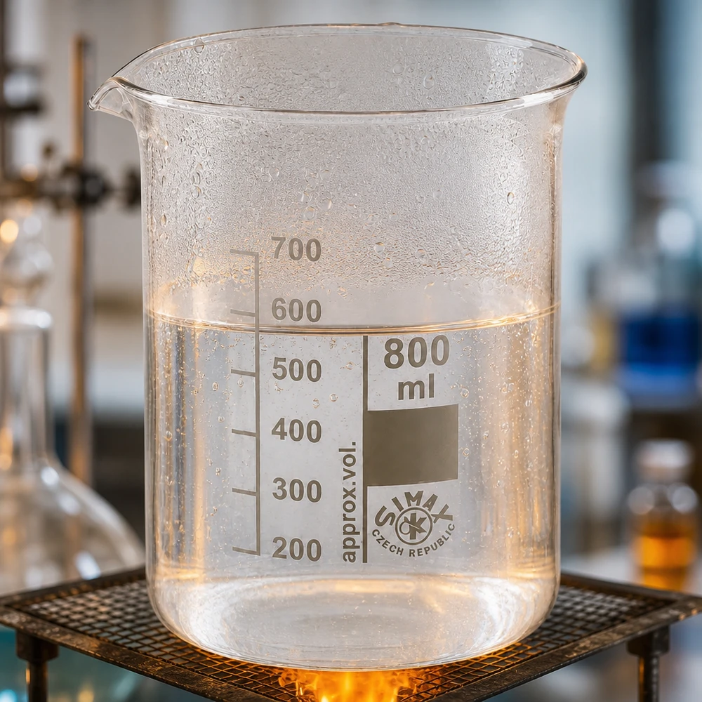 Becherglas 800ml Borosilikatglas, niedrige Form Präzisions-Becherglas 800ml mit Messskala aus chemikalienbeständigem Borosilikatglas