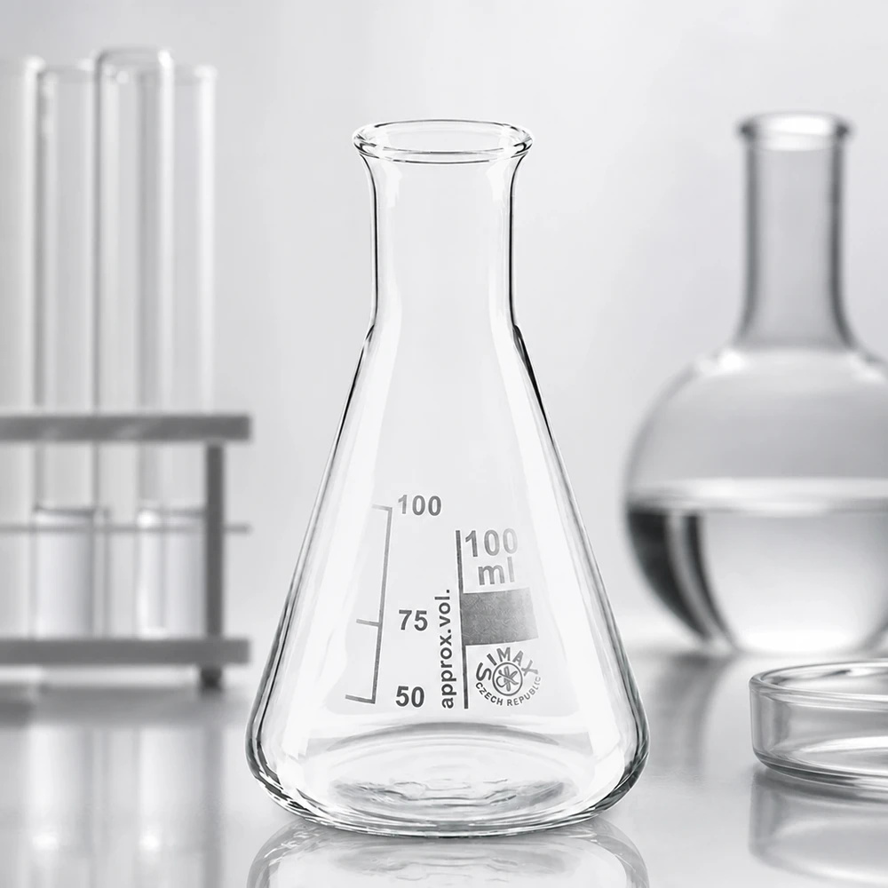 Erlenmeyerkolben 100ml Enghals - klassische Laborausstattung für Chemie und Biologie