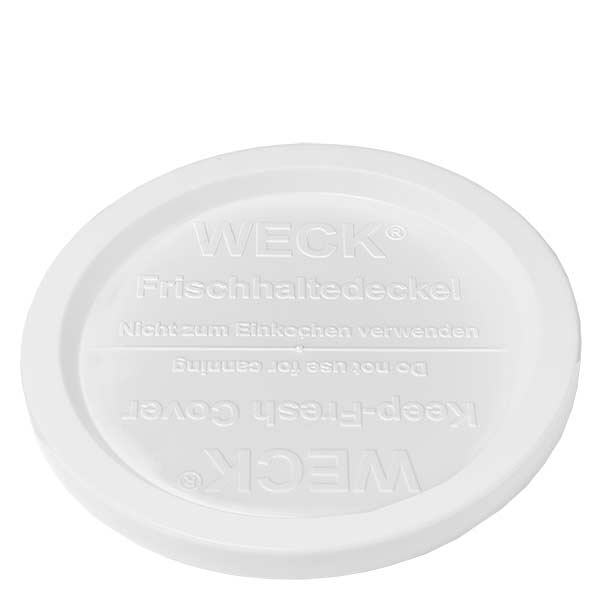 370ml Sturzglas mit Frischedeckel WECK RR100 WECK Frischedeckel weiß für 370ml Sturzglas RR100 Ersatzdeckel mit Relief-Prägung und Dichtungsring