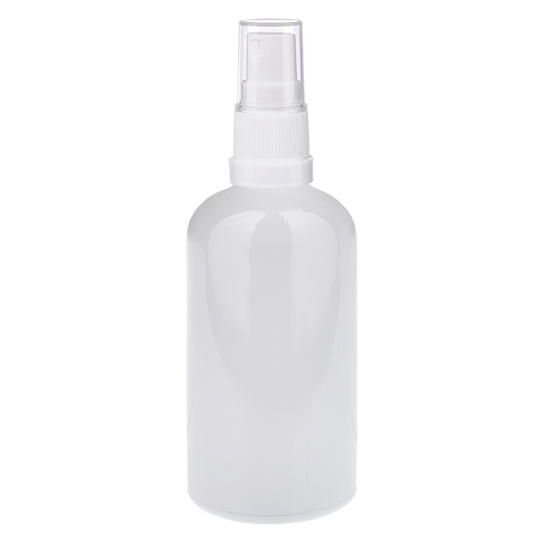 100ml Sprayflasche weiß/transparent Standardverschluss WhiteLine UT18/100