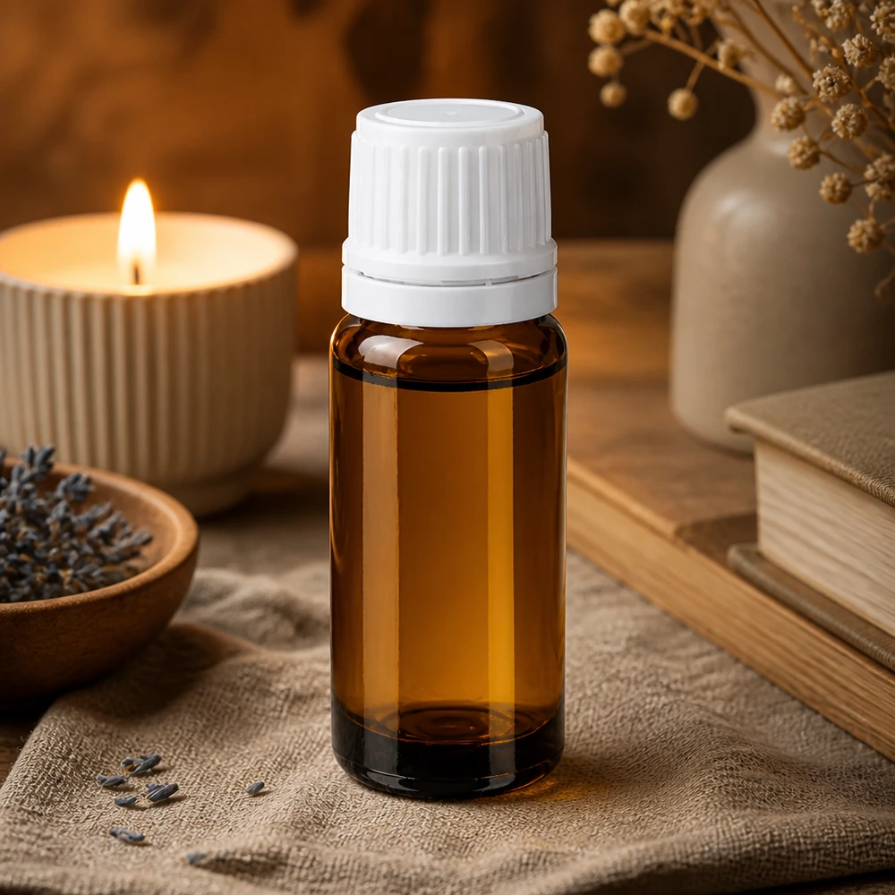 Kompakte 10ml Apothekerflasche braun mit präzisem 0,7mm Dosiereinsatz und Originalitätsverschluss