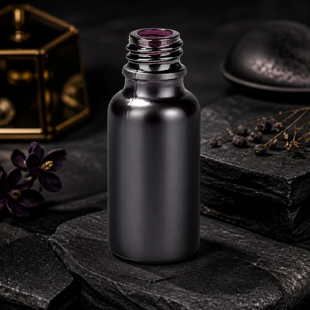 20ml Apothekerflasche BlackLine UT18/20 UNiTWIST Premium BlackLine Flasche 20ml aus robustem Glas für Aromatherapie und ätherische Öle