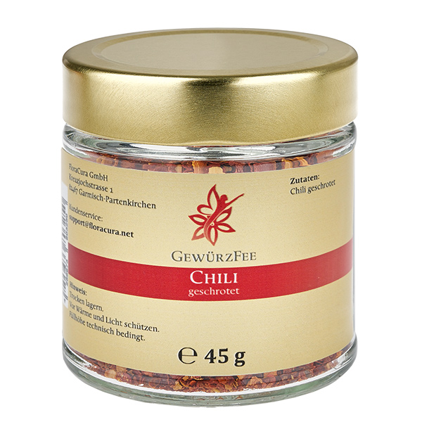 Chili geschrotet im Schraubglas Gewürzfee Chili geschrotet im Schraubglas Gewürzfee