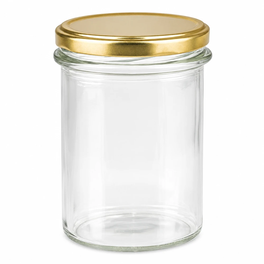 230ml Sturzglas leer mit goldenem BasicSeal Deckel UNiTWIST für Marmelade und Honig