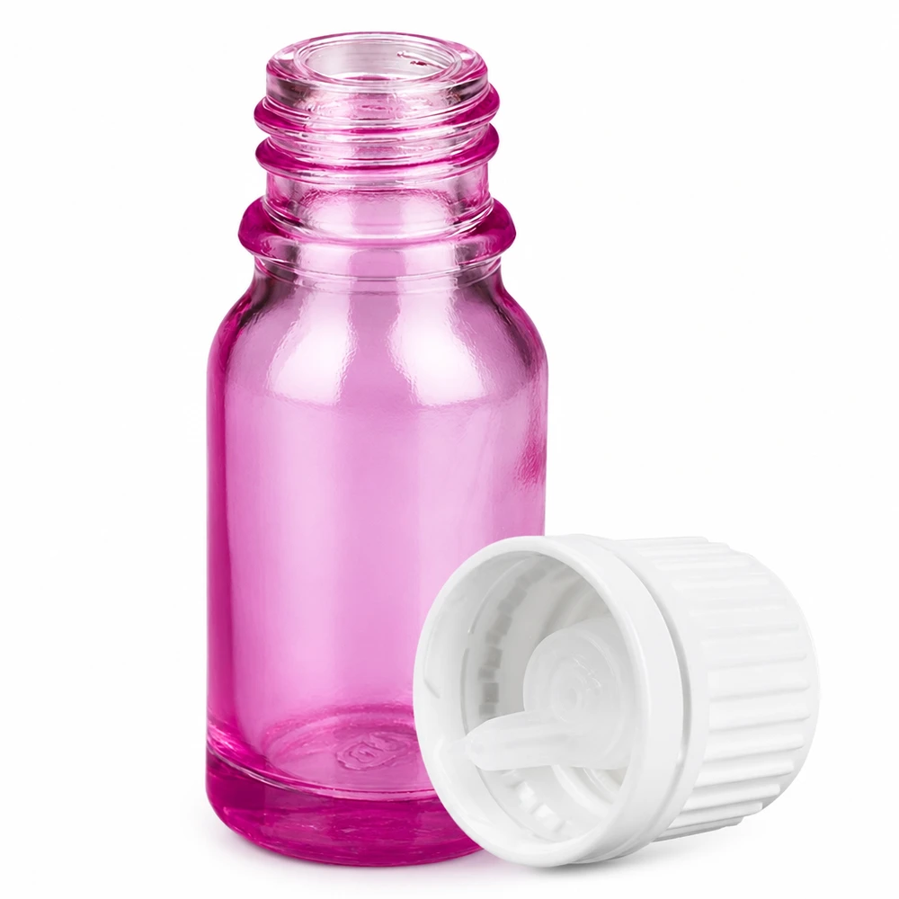 10ml Tropfflasche 0.7mm weiss Originalität Schraubverschlusserschluss PurpleLine UT18/10 Violette 10ml Dosierflasche mit Tropfverschluss UT18/10 für Kosmetik und Medizin