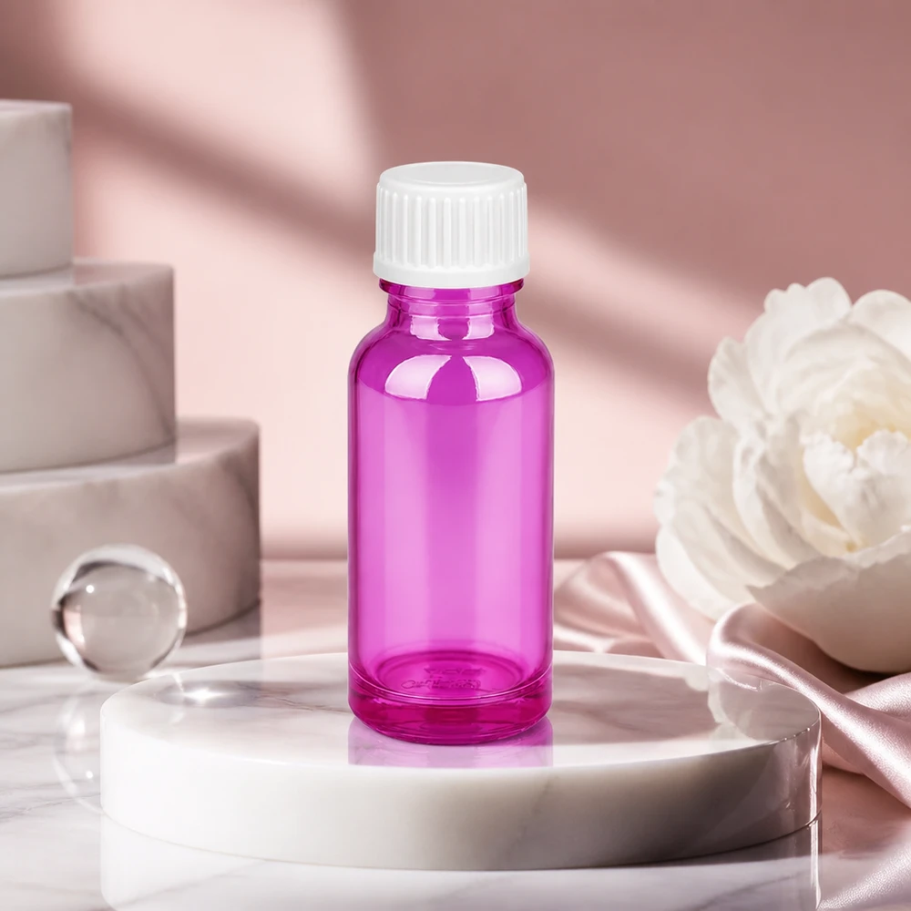 20ml Tropfflasche 0.9mm weiss Standard PurpleLine. UT18/20 Purple Tropfflasche 20ml mit hygienischem weißem Verschluss für sterile Aufbewahrung